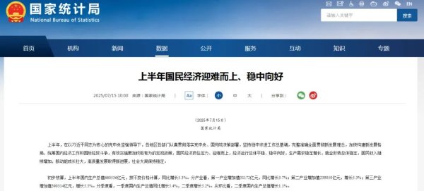 正规配资之家门户 上半年经济、金融数据出炉！哪些信号最值得关注